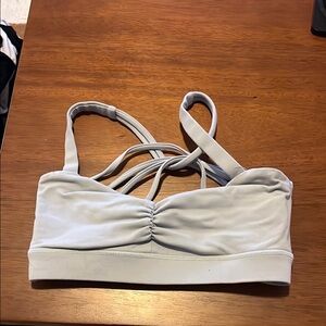 Light Gray Strappy Sports Bra